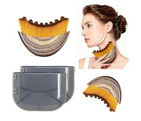 2PCS Lymphatic Contour Face Brush, Chin Jawline Sculpting Tool, Drainage Massager for Face & Neck,Ergonomic Design for Anti-Swelling & Fatigue Relief