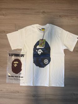 White and blue bape tee