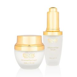 D24K 24k Gold Infused Eye Solution Treatment Bundle Eye Serum And Eye Cream

