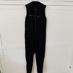 Anthropologie Dolan T-shirt Black Sleeveless Pocket Utility Jumpsuit Jogger