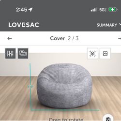LoveSac 3 person bean bag with Cover NEW