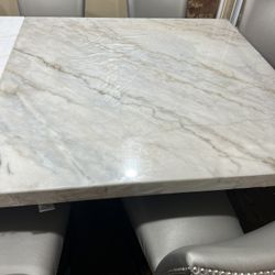 Counter Height 48” Marble Dinning  Table 