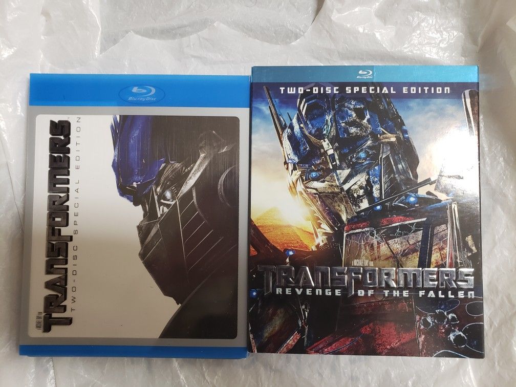 Transformers And Transformers Revenge Of The Fallen Blu Ray Sets Great Condituon 