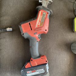 FUEL 18V Lith-Ion Brushless Cordless HACKZALL Reciprocating Saw w/ (1)High Output 6.0 Ah Battery Pack