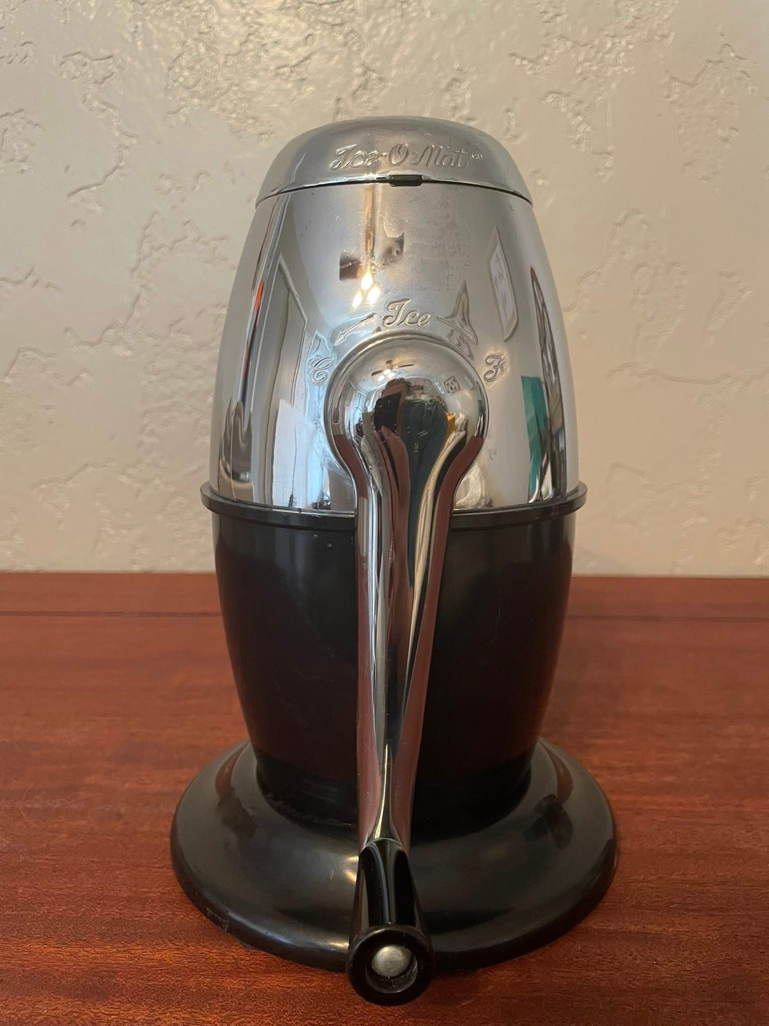 Silver Rival Ice-O-Mat Hand Crank Ice Crusher Vintage “Bucketeer” Model - $33