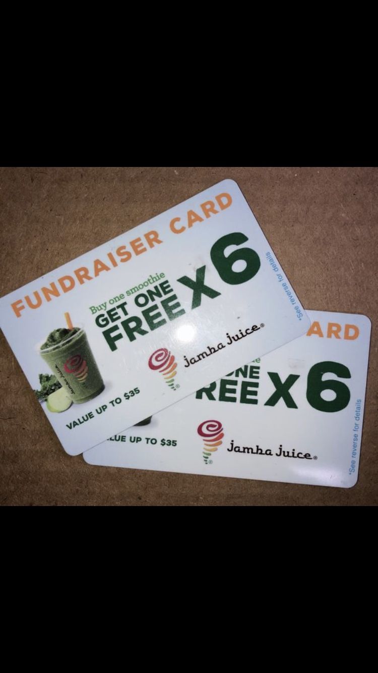 Jamba Juice bogo cards