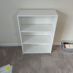 3 White Matching Book Shelves