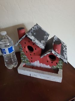 Christmas birdhouse heavy