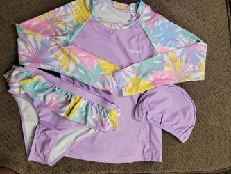 Sprint Girls Rash Guard Swimsuit Set