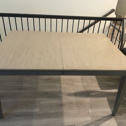 Grey And White Table With 4 Chairs