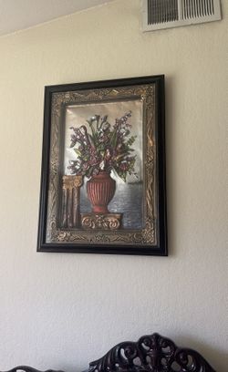$15 Metal Work Art Frame With Glass In The Front.