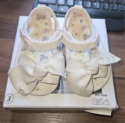 Baby Sandals/ Nuborn Off-white With Light Pink