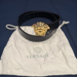 Versace belt, La Medusa leather belt 4cm