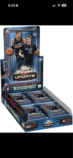 2025-26 TOPPS CHROME UPDATE Basketball HOBBY BOX (1 AUTO) NBA