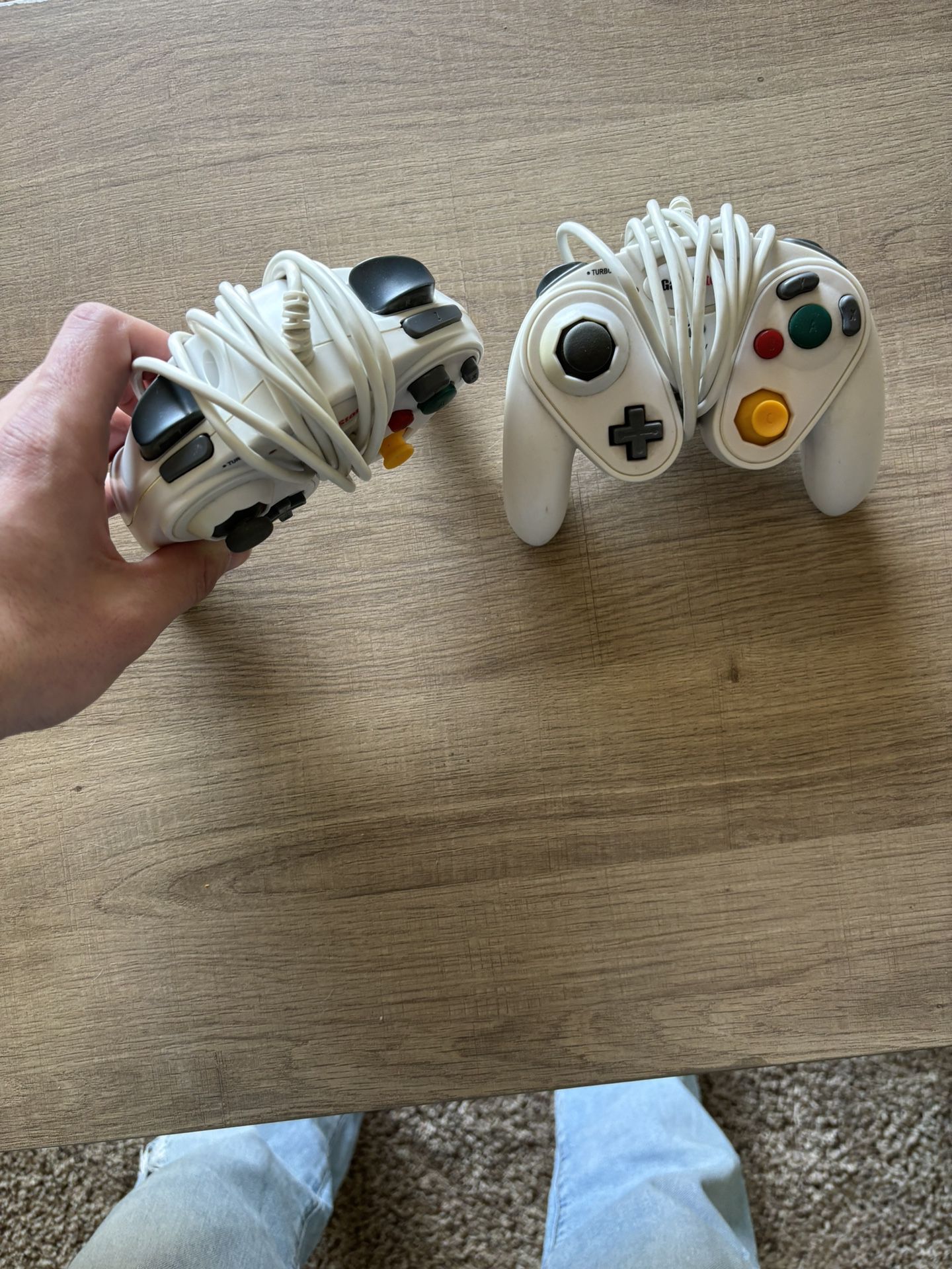 2 Wii Gamecube Controllers White