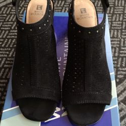 Black Suede Sandals Size 6
