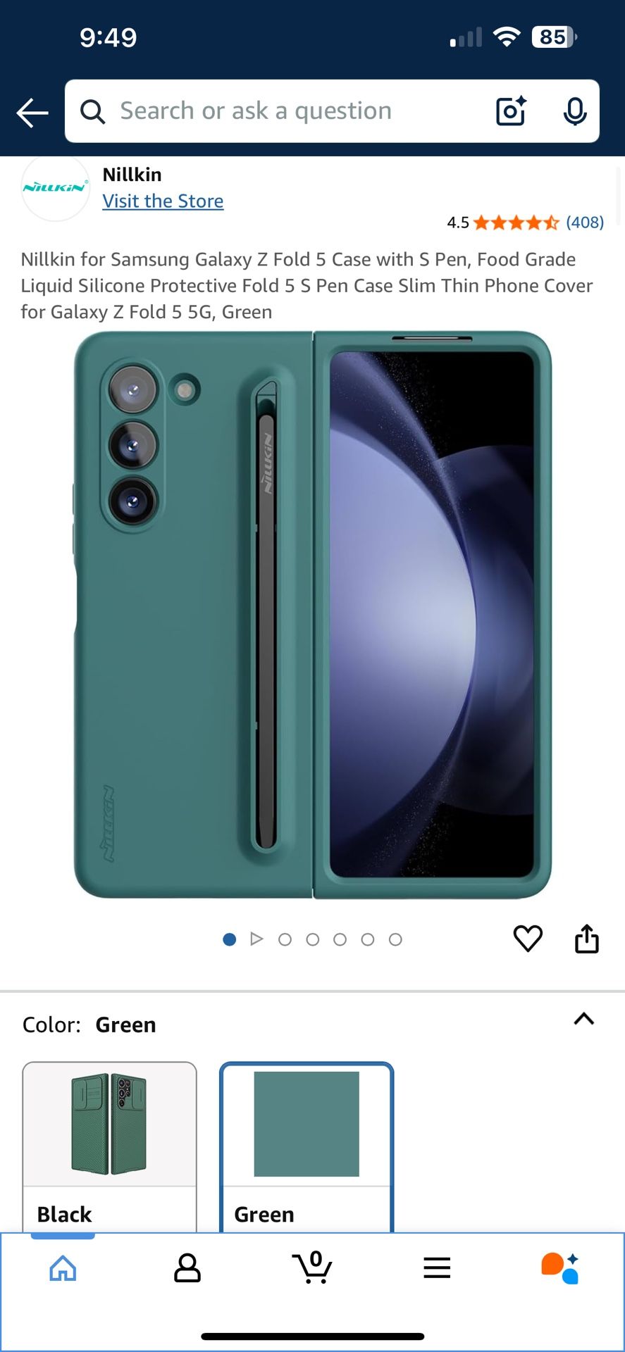 Nillkin for Samsung Galaxy Z Fold 5 Case with S Pen, Food Grade Liquid Silicone Protective Fold 5 S Pen Case Slim Thin Phone Cover for Galaxy Z Fold 5