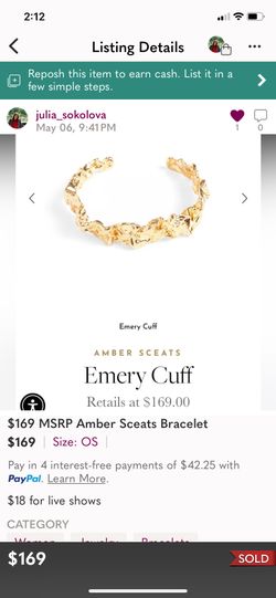 $45Amber Sceats Bracelet