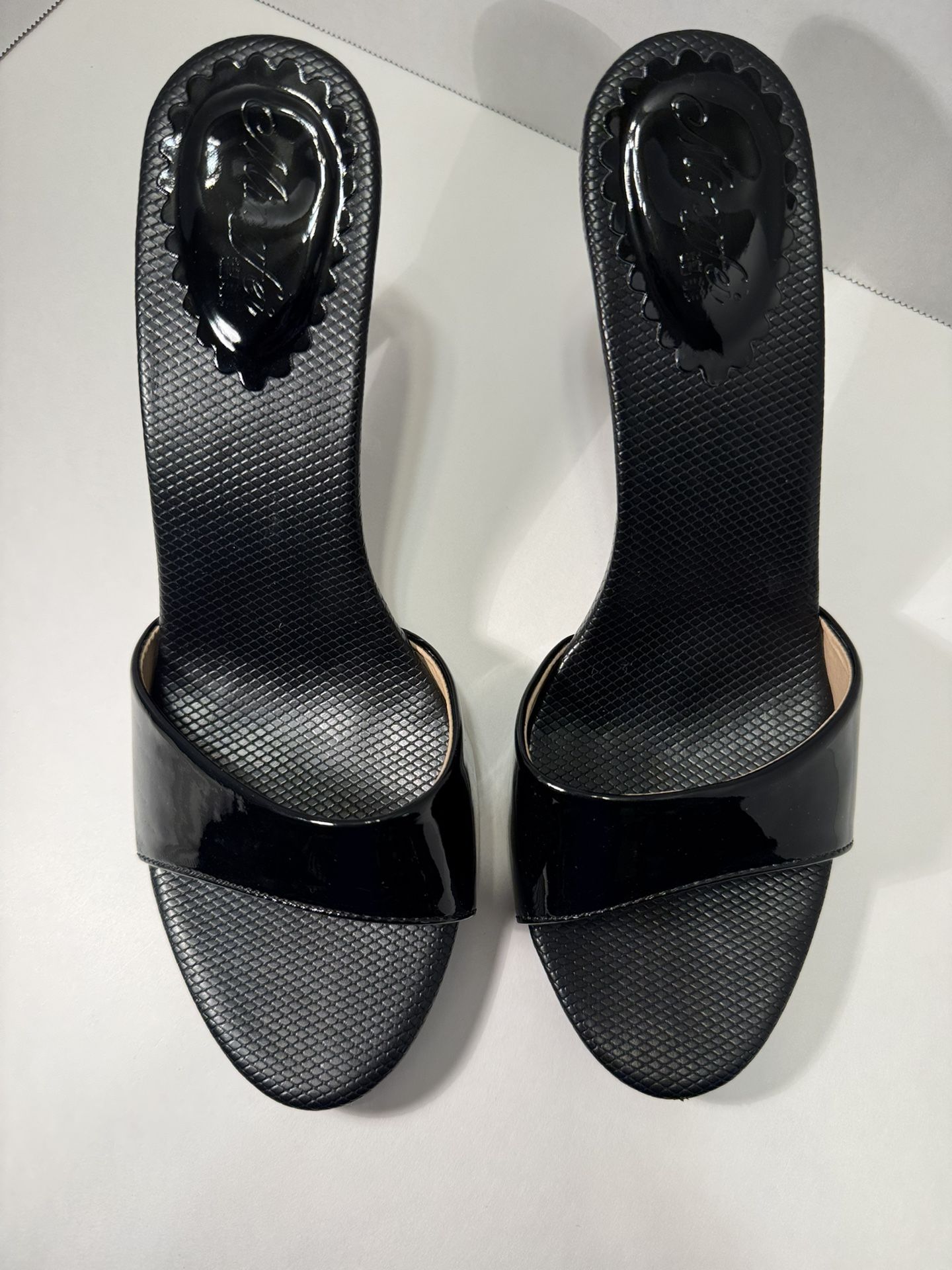 Sexy Women Stilettos-Mules High Heel-Patent Leather Sandals Party Slipper Shoes