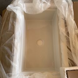 Oslo 30 in. Drop-In/Undermount Single Bowl Fireclay Kitchen Sink in Crisp White with Botton Grid and Basket Strainer