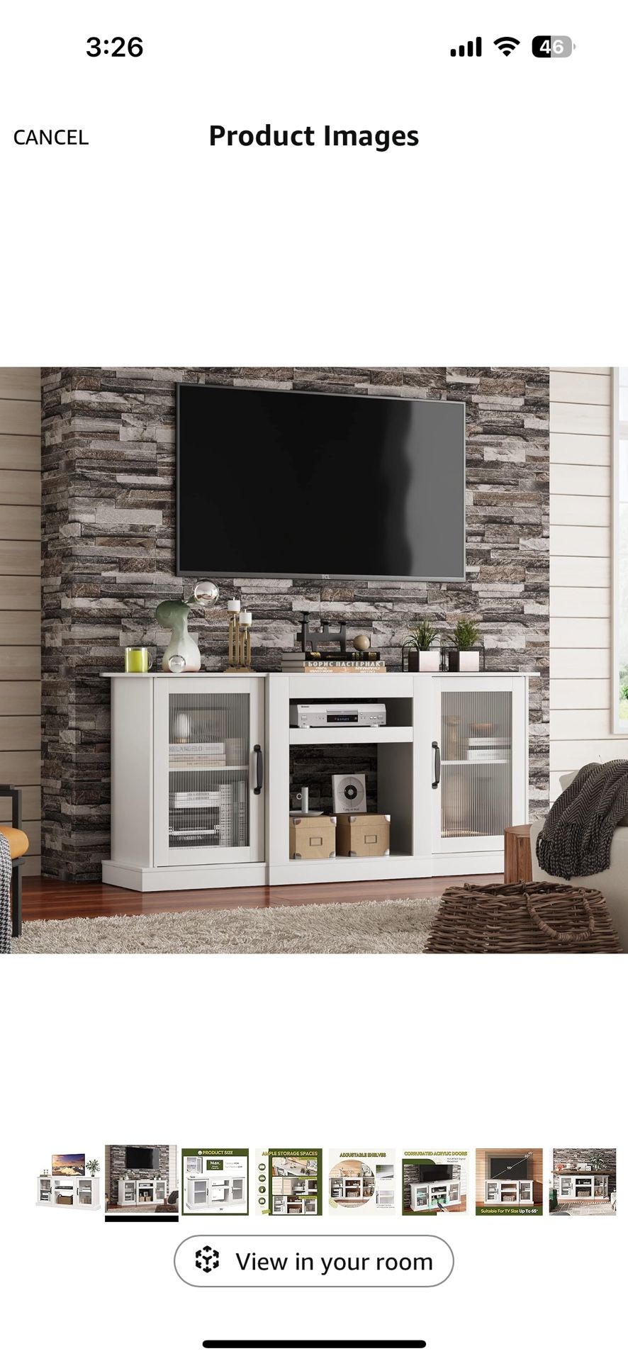 Retro Entertainment Center White