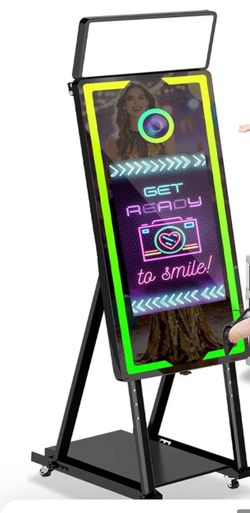 Brand-New Open-Box 45” Magic Mirror Photo Booth, Printer & Flight Case