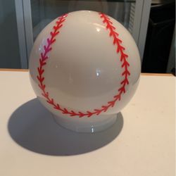 Vintage Glass Baseball Lamp Shade Globe Light Diffuser Milk Glass Light Fixture
