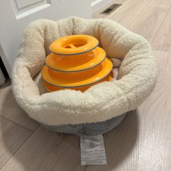 Cat Bed With Interactive Cat Toy