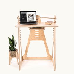 Ergonomic Sit-Stand WFH Desk – Modern, Tool-Free Assembly, Adjustable