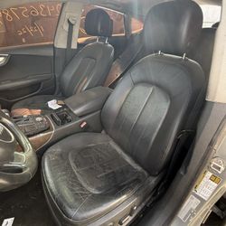 Audi A7 C7 Front Leather Seats Power OEM Black