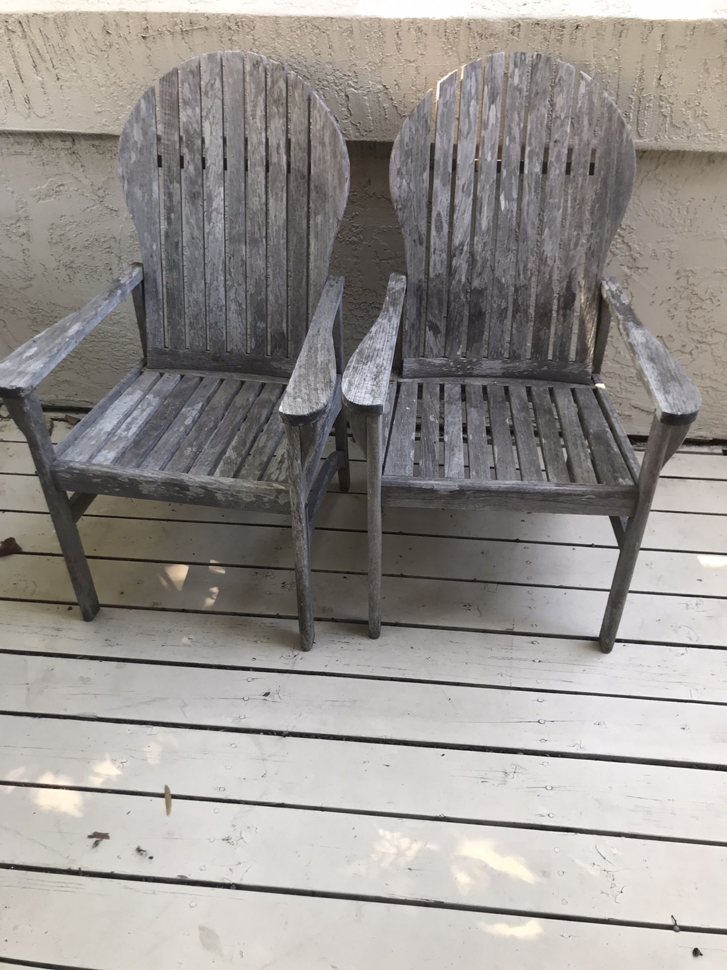 Wood Patio Chairs X2