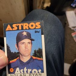 Nolan Ryan 1986:Topps Card Number 100 & Nolan Ryan Turn Back The Clock Card