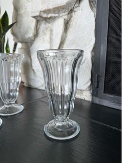 Set of 6 Vintage Soda Fountain / Milkshake Glasses