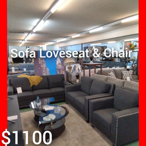 😍 Sofa Loveseat Chair Set 
