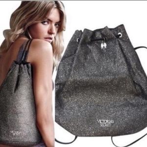 Victorias Secret tote bag glitter black/ dark grey