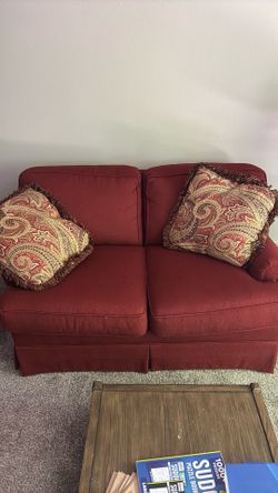 Red couch 2 seater