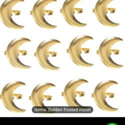Napkin rings gold  moon 93 qty party