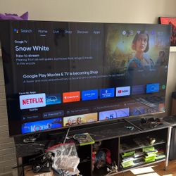 Hisense 75-Inch TV + TV Stand with Integrated LED Lights