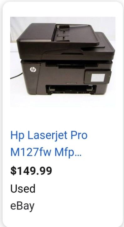 Very cheap printer laserjet pro mfp m127fw price is Firm $45 cheaper than Ebay