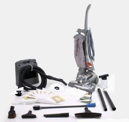 Kirby Sentria G10 Vacuum + Shampoo System loaded with tools, turbo brush, 5 replacement bags, and a replacement band