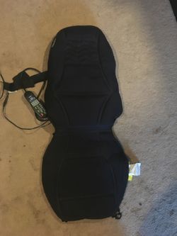 “Homedics “ Full Chair controlled massage cushion w/ heat with remote in perfect condition / used/ removable top has a zipper for cleaning