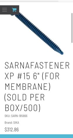 6" SARNAFASTENER XP Screws