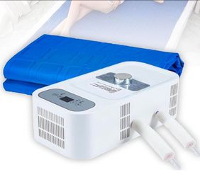Electric Water-Cooled Mattress, Dual-core Semiconductor Refrigerated Bed Cooling System, Sleeping Ice Pads and Bed Mat in Summer, Cool Down 3-8℃, 12 H