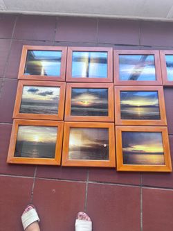 10 cuadro de un lindo atardecer
