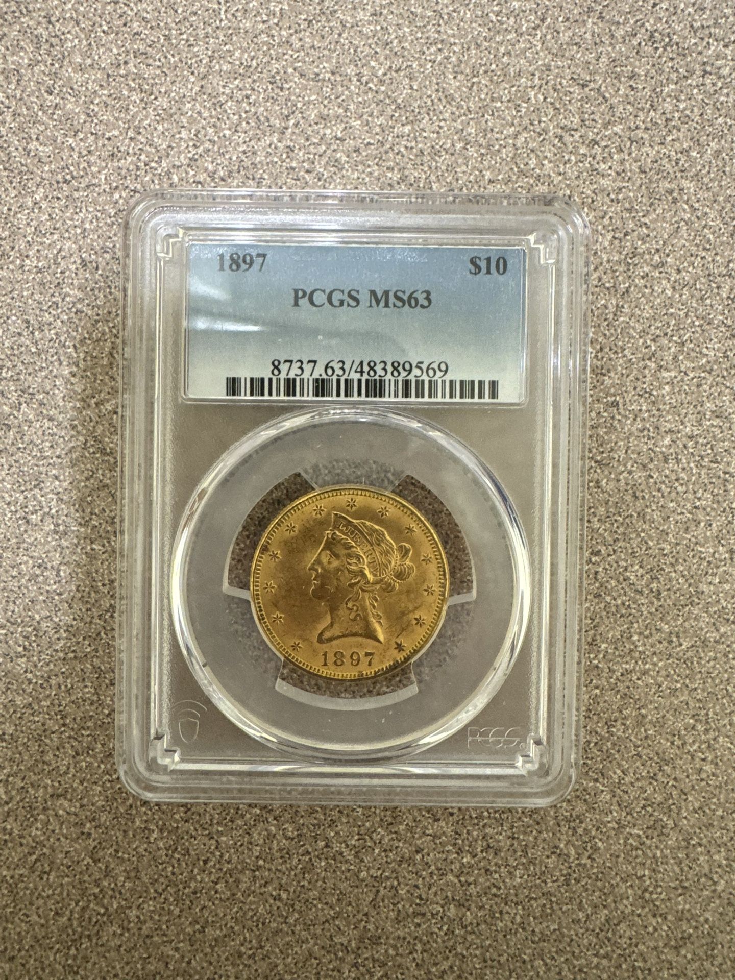 1897 $10 Gold Coin MS63