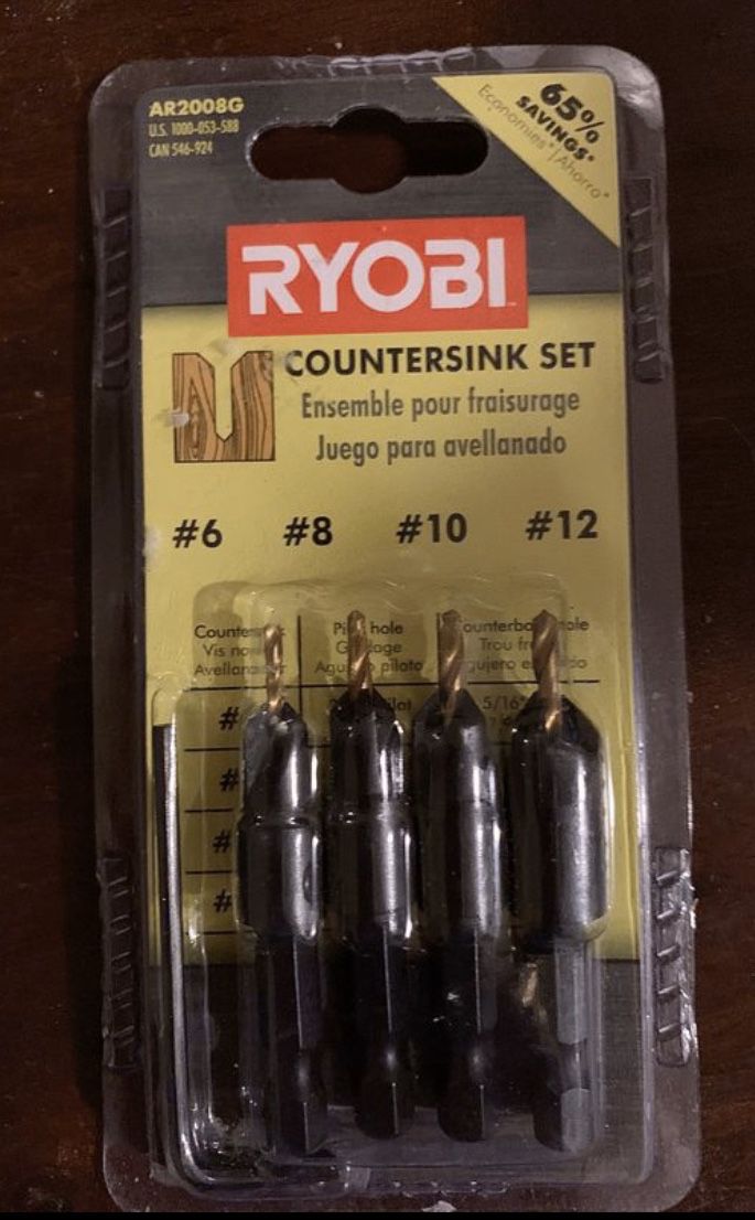 Ryobi Countersink Drill Bit Set