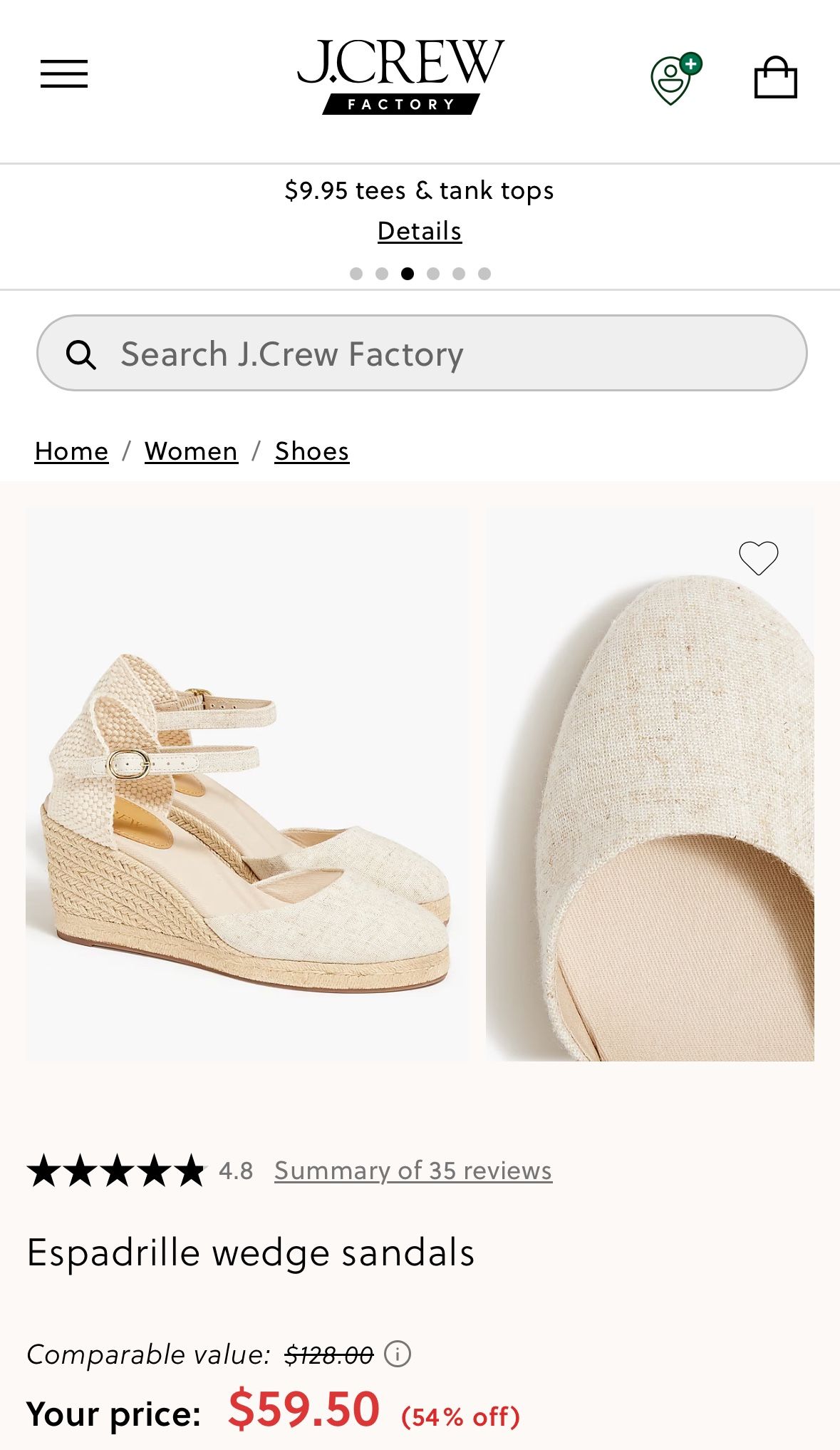 J Crew Espadrille Wedge Sandals NEW