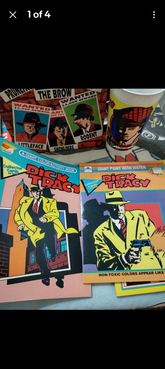 Vintage 90s Dick Tracy Items Lot