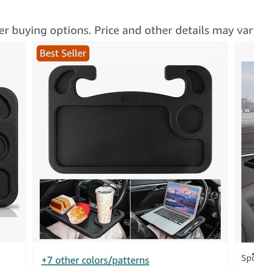 Car steering wheel table