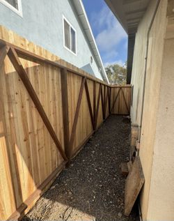 Wood fencing